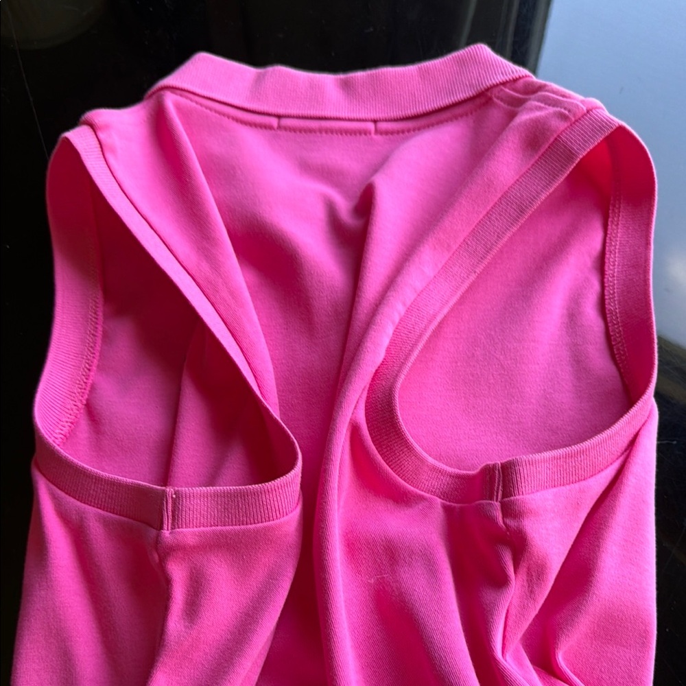 Ralph Lauren Sleeveless Polo - Bright Pink with Blue Pony - Picture 5 of 5
